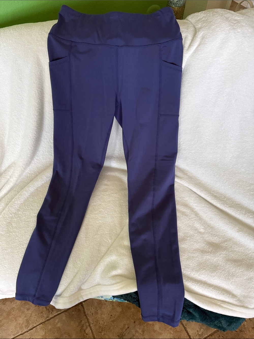 Reebok Blue High-Rise Pocket Leggings